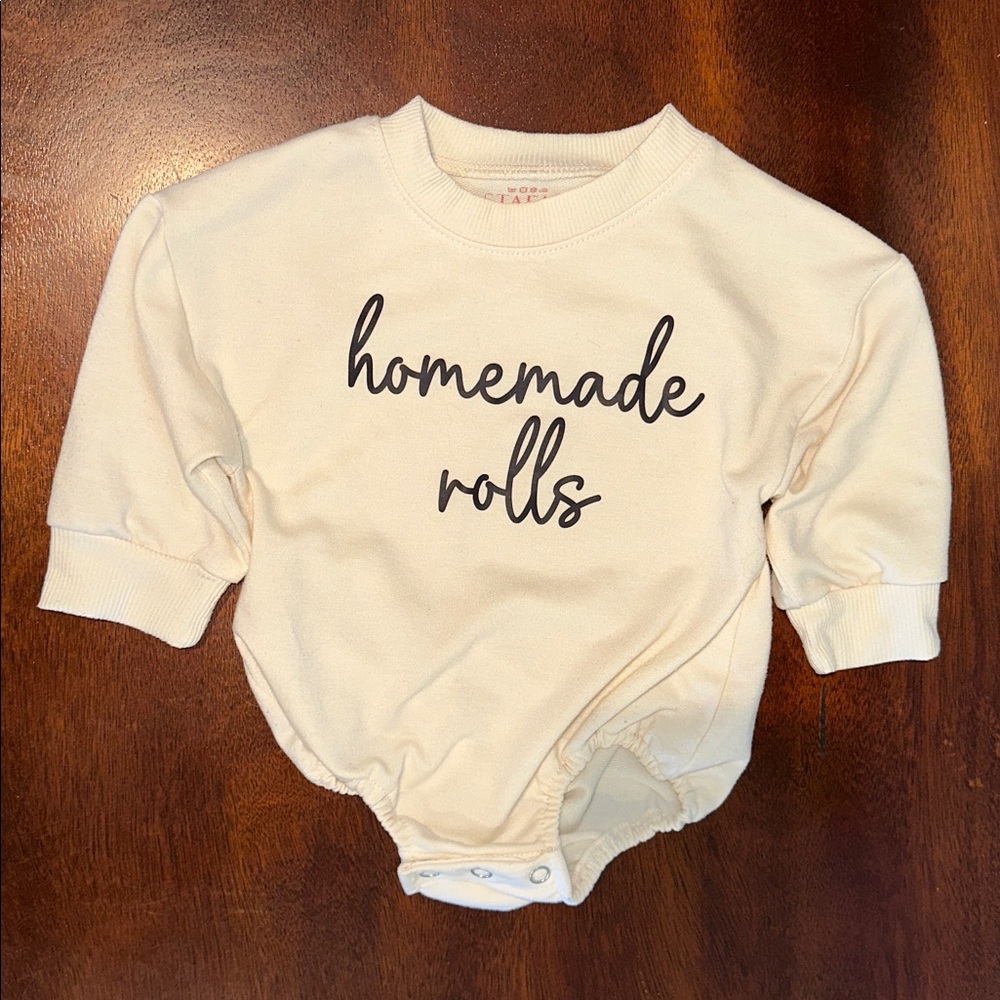 🦃 Homemade Rolls Baby Onesie